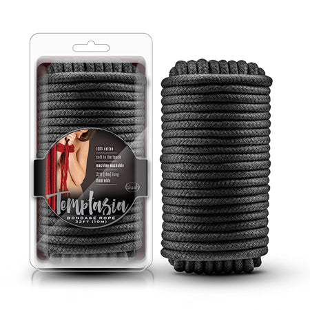 Blush Temptasia Bondage Rope 32 ft. / 10 m Black - Not Very Vanilla