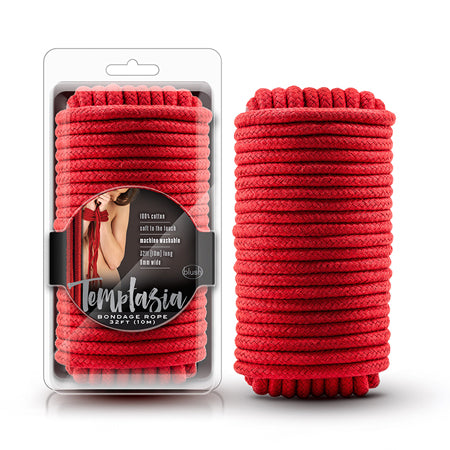 Blush Temptasia Bondage Rope 32 ft. / 10 m Red - Not Very Vanilla