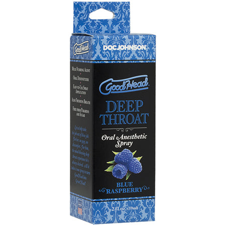 GoodHead Deep Throat Spray Blue Raspberry - Not Very Vanilla