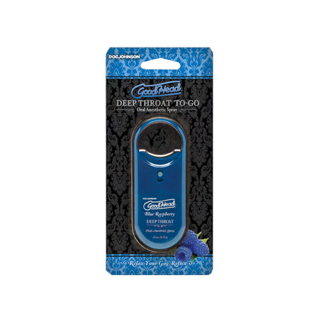 GoodHead Deep Throat Spray To-Go Blue Raspberry .33 oz - Not Very Vanilla