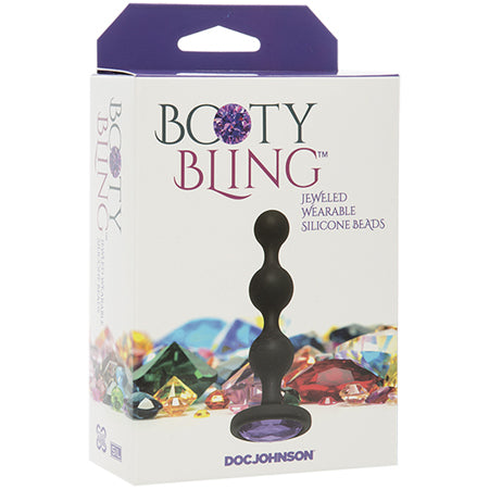 Booty Bling Jeweled Wearable Silicone Beads Purple - Not Very Vanilla