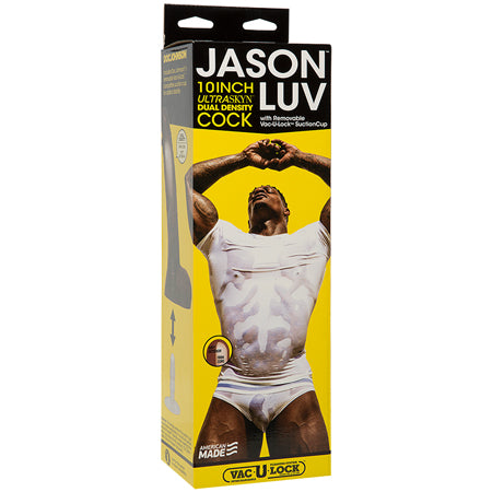 Jason Luv 10in ULTRASKYN Cock with Removable Vac-U-Lock Suction Cup Chocolate - Not Very Vanilla