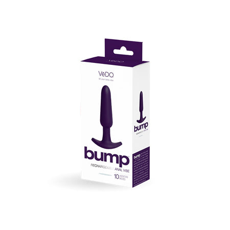 VeDO Bump Rechargeable Anal Vibe - Deep Purple - Not Very Vanilla