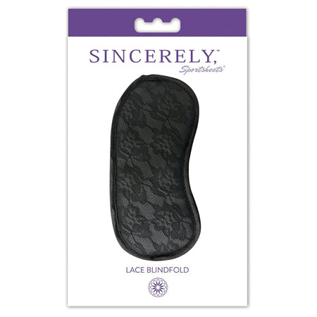 Sincerely, Sportsheets Lace Blindfold Black - Not Very Vanilla