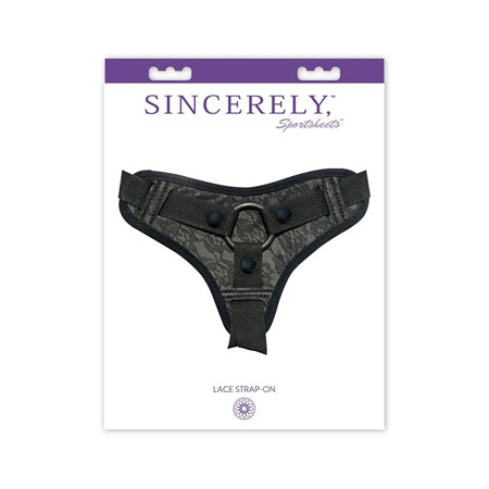 Sincerely, Sportsheets Lace Adjustable Strap-On Harness Black - Not Very Vanilla