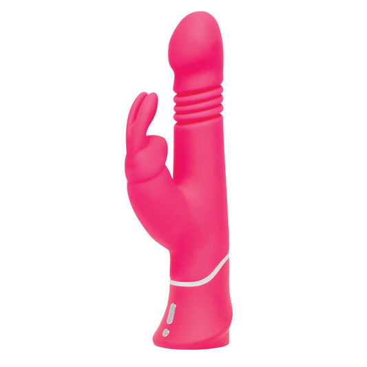 Happy Rabbit Thrusting Rechargeable Silicone Realistic Rabbit Vibrator Pink