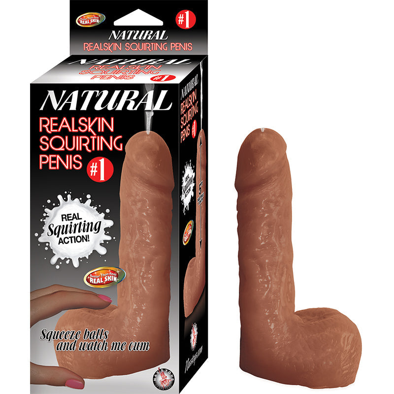 Natural Realskin Squirting Penis #1 Brown