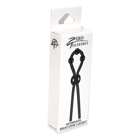 Zero Tolerance Ultimate Silicone Lasso Adjustable Cockring Black - Not Very Vanilla