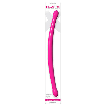 Pipedream Classix Double Whammy 17.25 in. Flexible Dual-Ended Dildo Pink - Not Very Vanilla