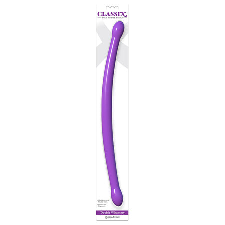 Pipedream Classix Double Whammy 17.25 in. Flexible Dual-Ended Dildo Purple - Not Very Vanilla