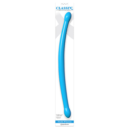 Pipedream Classix Double Whammy 17.25 in. Flexible Dual-Ended Dildo Blue - Not Very Vanilla