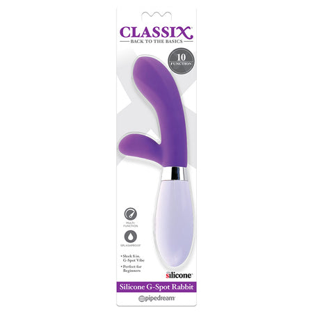 Pipedream Classix Silicone G-Spot Rabbit Vibrator Purple - Not Very Vanilla