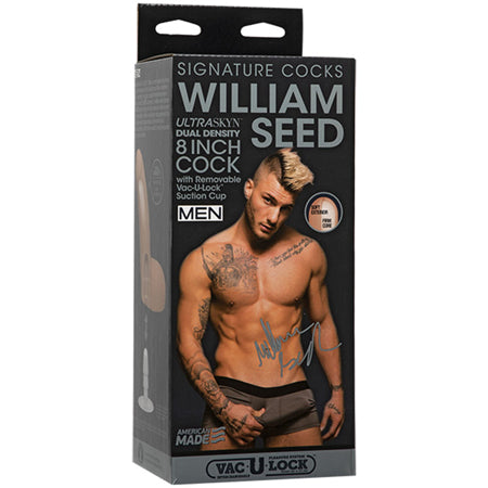 Signature Cocks - William Seed - 8in ULTRASKYN Cock w/Removable Vac-U-Lock Suction Cup Vanilla - Not Very Vanilla