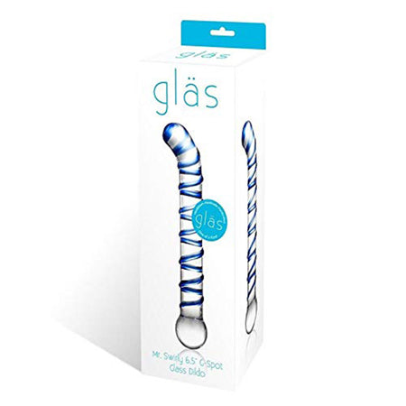 Glas Mr. Swirly 6.5 in. G-Spot Glass Dildo - Not Very Vanilla