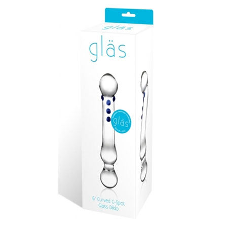 Glas 6 in. Textured G-Spot Glass Dildo - Not Very Vanilla