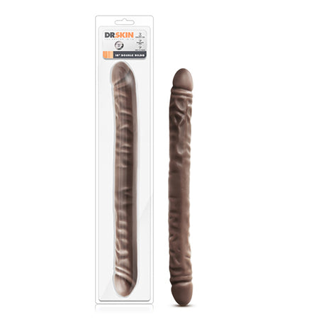 Blush Dr. Skin 18 in. Double Dildo Brown - Not Very Vanilla