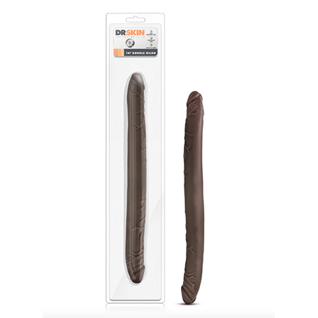 Blush Dr. Skin 16 in. Double Dildo Brown - Not Very Vanilla