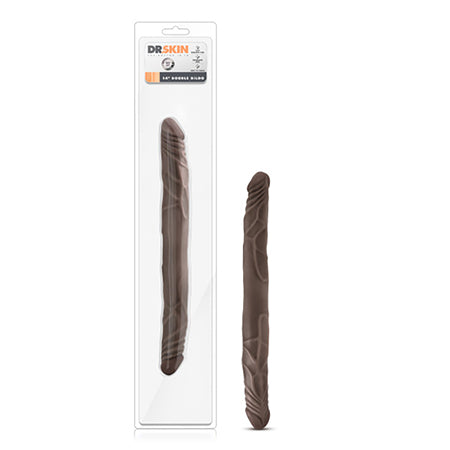 Blush Dr. Skin 14 in. Double Dildo Brown - Not Very Vanilla