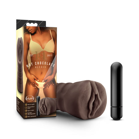 Blush Hot Chocolate Alexis Vagina Stroker with Bullet Vibrator Brown - Not Very Vanilla