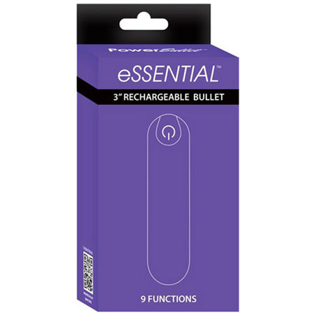 Powerbullet eSSENTIAL Rechargeable 3 in. Bullet Vibrator Purple - Not Very Vanilla