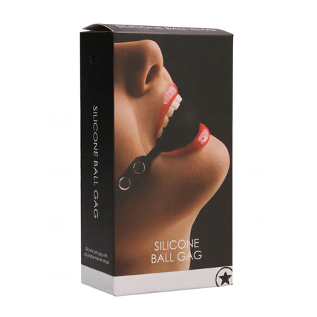 Ouch! Adjustable Silicone Ball Gag Black - Not Very Vanilla