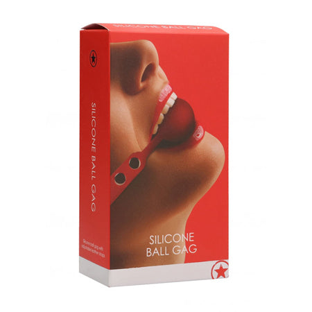 Ouch! Adjustable Silicone Ball Gag Red - Not Very Vanilla