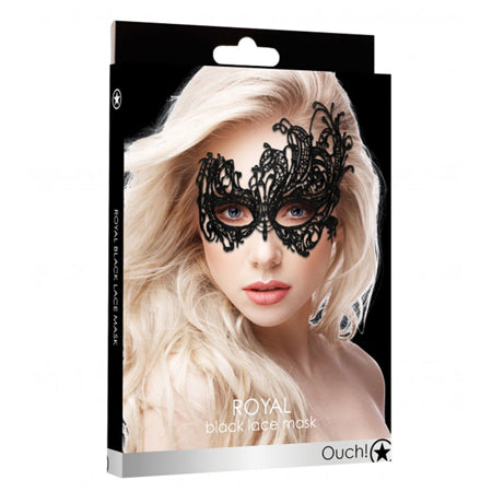 Ouch! Royal Lace Eye Mask Black - Not Very Vanilla