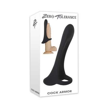 Zero Tolerance Cock Armor Rechargeable Vibrating Silicone Cock Sheath Black - Not Very Vanilla