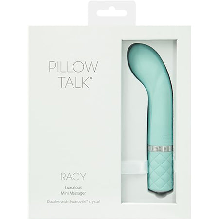 Pillow Talk Racy Mini Massager Teal - Not Very Vanilla