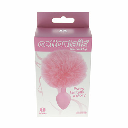 The 9's Cottontails Sioicone Bunny Tail Butt Plug Pink - Not Very Vanilla