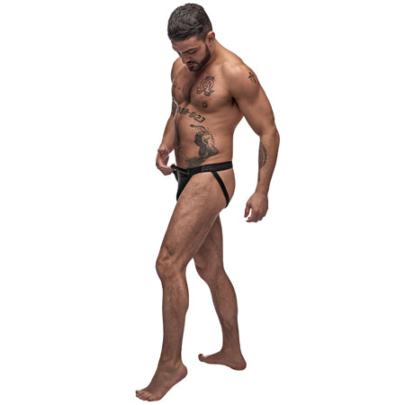 Male Power Grip & Rip Rip off Thong Black LX - Not Very Vanilla