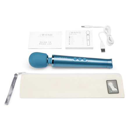 Le Wand Petite Rechargeable Massager Blue - Not Very Vanilla