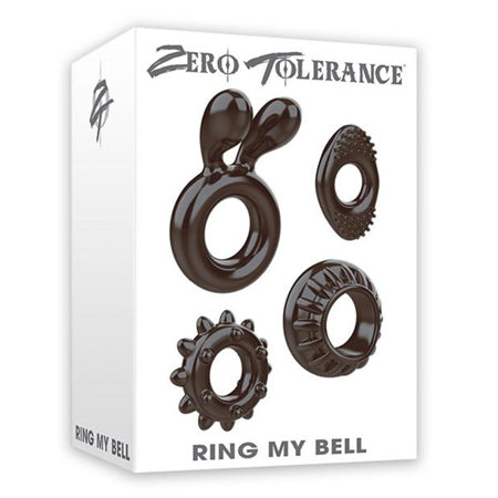 Zero Tolerance Ring My Bell 4-Piece Cockring Set Black - Not Very Vanilla