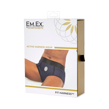 Sportsheets Em.Ex. Fit Harness Navy M - Not Very Vanilla