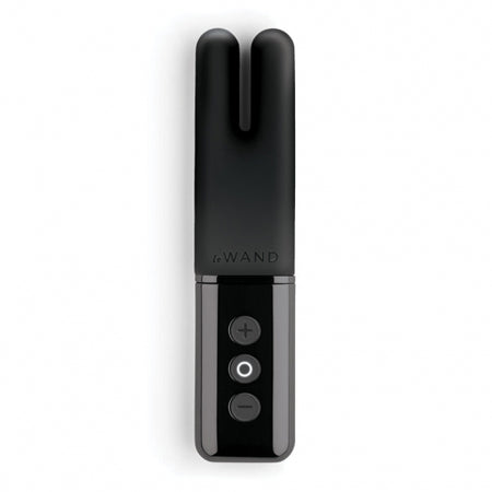 Le Wand Chrome Deux Rechargeable Silicone Mini Vibrator Black - Not Very Vanilla