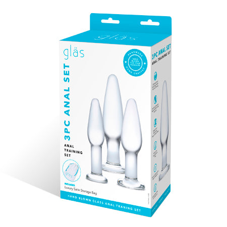 Glas 3-Piece Glass Anal Training Set - Not Very Vanilla