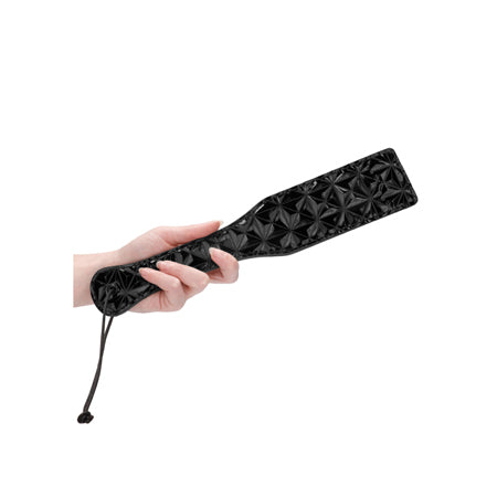 Ouch! Luxury Diamond-Patterned Paddle Black - Not Very Vanilla