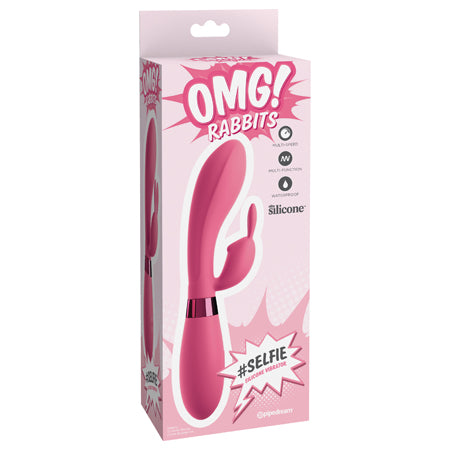 Pipedream OMG! Rabbits #Selfie Silicone Vibrator Pink - Not Very Vanilla