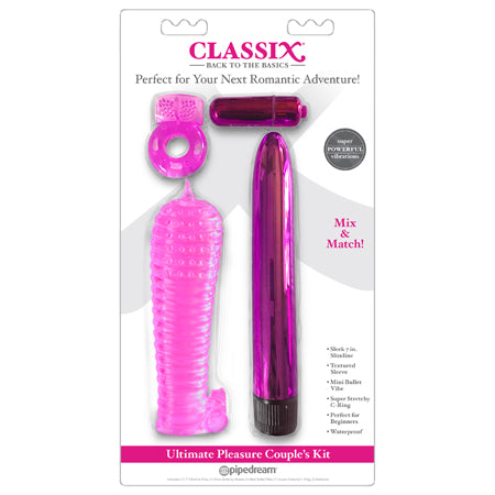 Pipedream Classix 4-Piece Ultimate Pleasure Couple's Kit Pink - Not Very Vanilla