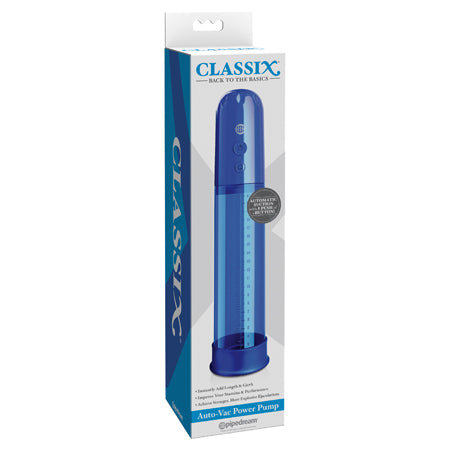 Pipedream Classix Auto-Vac Power Pump Blue - Not Very Vanilla