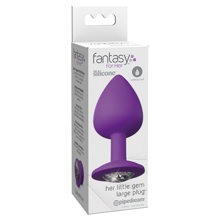 Pipedream Fantasy For Her Silicone Her Little Gem Large Plug Purple - Not Very Vanilla