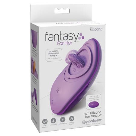 Pipedream Fantasy For Her Rechargeable Her Silicone Fun Tongue Licking Vibrator Purple - Not Very Vanilla