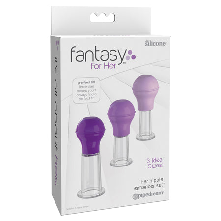 Pipedream Fantasy For Her 3-Piece Her Nipple Enhancer Set Purple - Not Very Vanilla