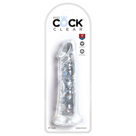 Pipedream King Cock Clear 8 in. Cock Realistic Dildo With Suction Cup - Not Very Vanilla