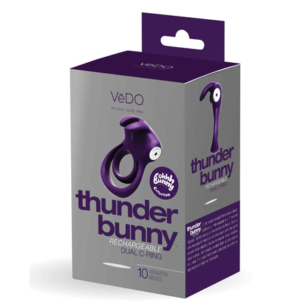 VeDo Thunder Bunny Rechargeable Dual C Ring Purple - Not Very Vanilla