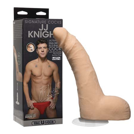 Signature Cocks JJ Knight 8.5 inch ULTRASKYN Cock with Removable Vac-U-Lock Suction Cup Vanilla - Not Very Vanilla