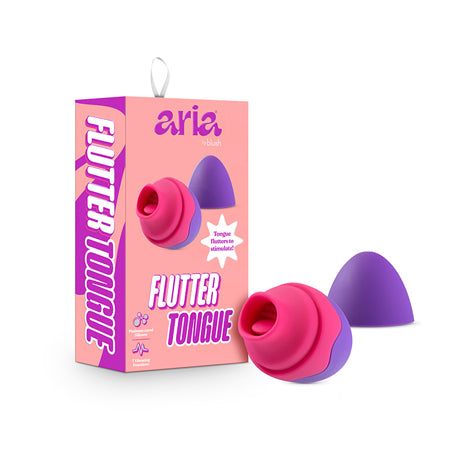 Aria Flutter Tongue Rechargeable Silicone Flicking Vibrator Purple - Not Very Vanilla