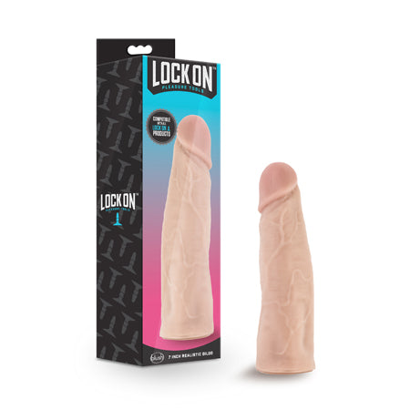 Blush Lock On Realistic 7 in. Lock On Dildo Beige - Not Very Vanilla