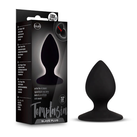 Blush Temptasia 'Slave' Silicone Anal Plug Black - Not Very Vanilla