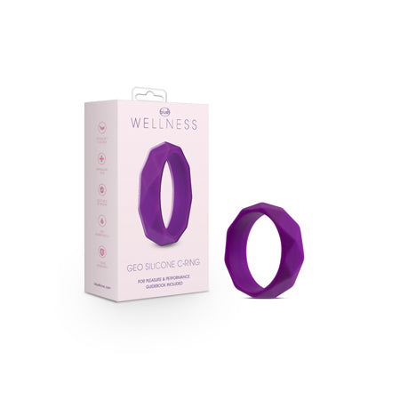 Blush Wellness Geo Silicone Cockring Purple - Not Very Vanilla